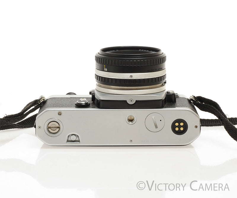 Nikon FE Chrome 35mm Film Camera 50mm F1.8 Lens [EXC] - Victory Camera