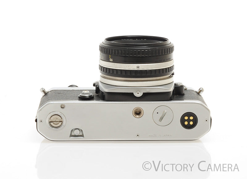 Nikon FE Chrome 35mm Film Camera w/ 50mm f1.8 Lens [EXC] - Victory Camera