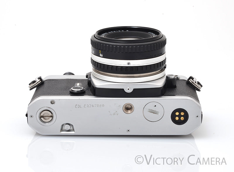 Nikon FE Chrome 35mm Film Camera 50mm F1.8 Lens [EXC]