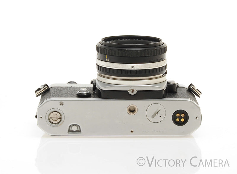 Nikon FE Chrome 35mm Film Camera 50mm F1.8 Lens [EXC] - Victory Camera