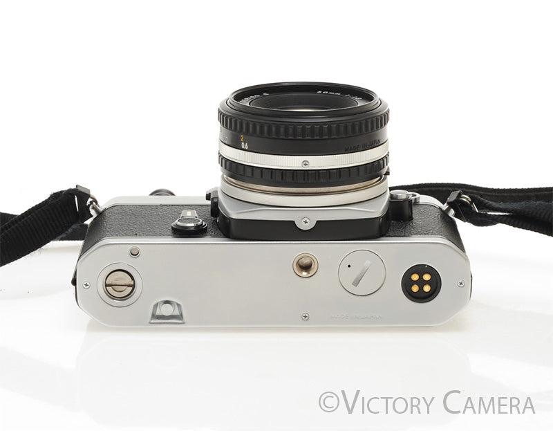 Nikon FE Chrome 35mm Film Camera 50mm F1.8 Lens -New Seals- [EXC+]