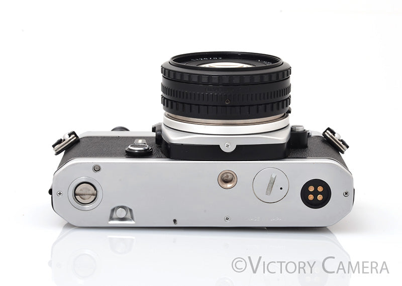 Nikon FE Chrome 35mm Film Camera 50mm F1.8 AI-S Lens [EXC] - Victory Camera