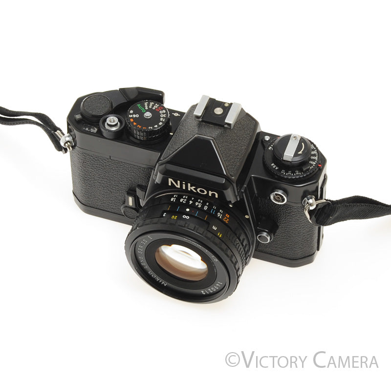 Nikon FE Black 35mm Film Camera with 50mm F1.8 AI-S Lens [EXC] - Victory Camera