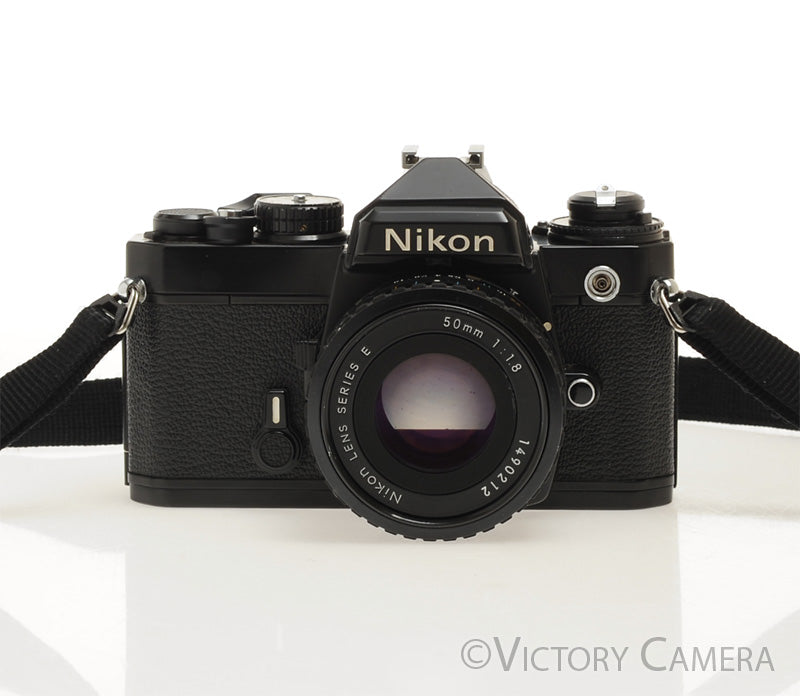 Nikon FE Black 35mm Film Camera with 50mm F1.8 AI-S Lens [EXC] - Victory Camera