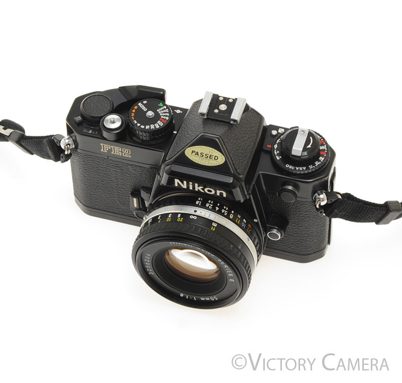 Nikon FE-2 FE2 Black 35mm Camera with 50mm f1.8 AI-s Lens [EXC]