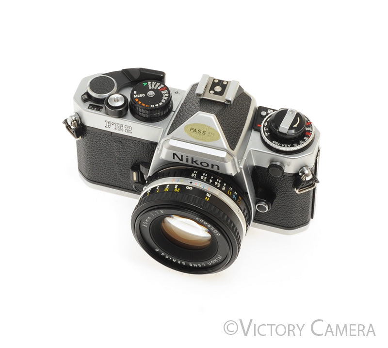 Nikon FE-2 FE2 Black 35mm Camera with 50mm f1.8 AI-s Lens [EXC+] - Victory Camera