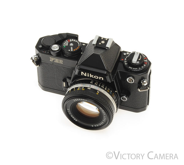 動作良好 Nikon ニコン FE2 ai-s 50mm f1.8 ブラック Yahoo!オークション - 【きれいな動作品】Nikon ニコンFE2