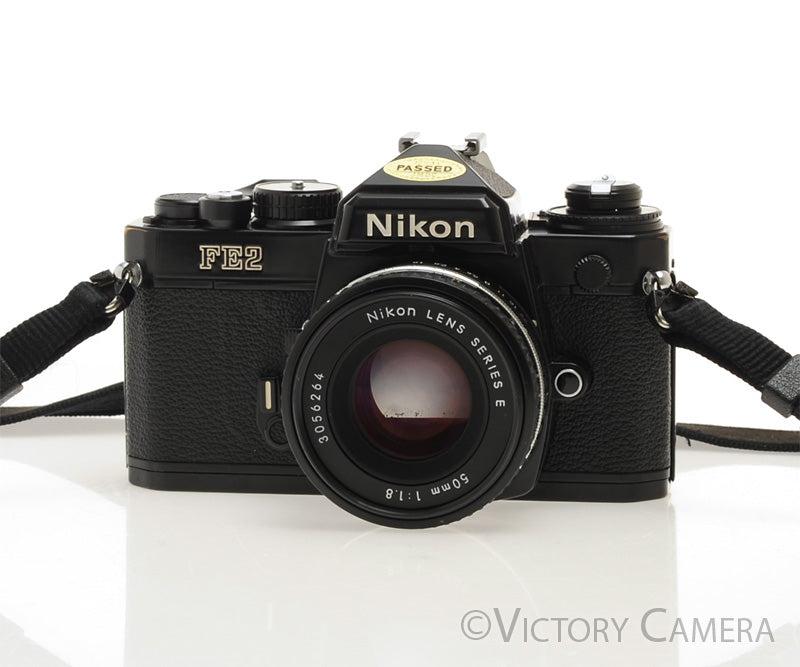 Nikon FE-2 FE2 Black 35mm Camera with 50mm f1.8 AI-s Lens [EXC]