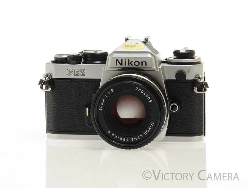 Nikon FE-2 FE2 Chrome 35mm Camera with 50mm f1.8 AI-s Lens [EXC+] - Victory Camera