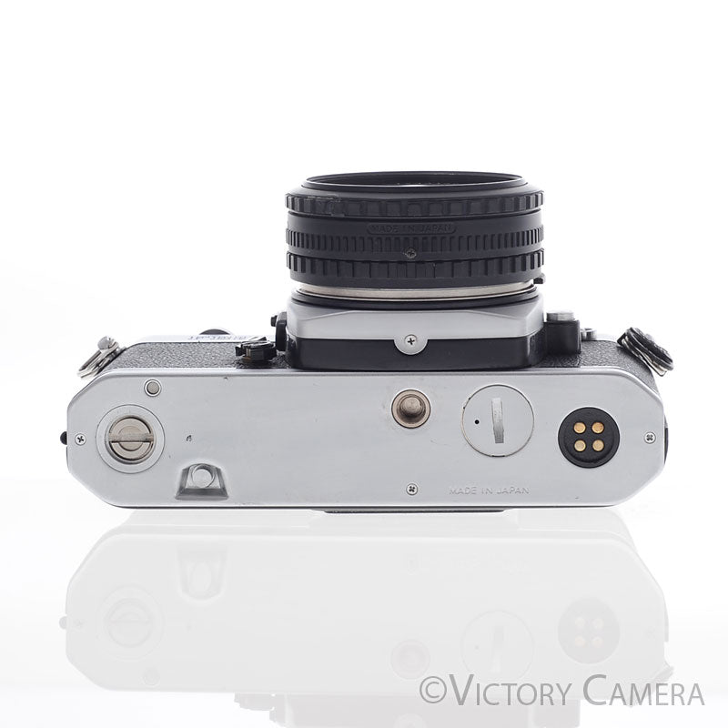 Nikon FE-2 FE2 Chrome 35mm Camera with 50mm f1.8 AI-s Lens  [EXC+] - Victory Camera