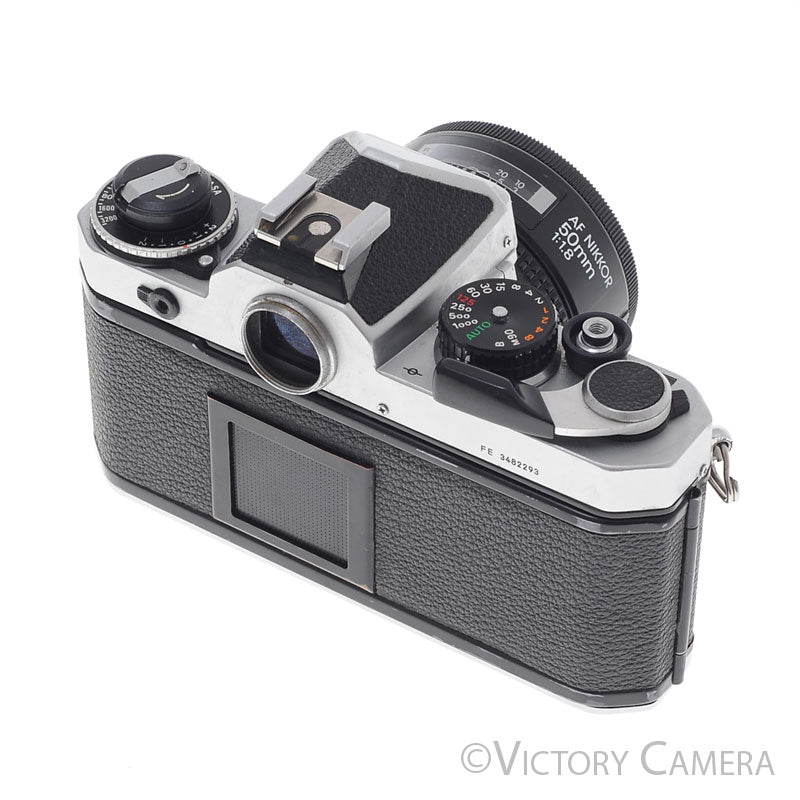 Nikon FE Chrome 35mm Film Camera 50mm f1.8 Lens [EXC-] image 3