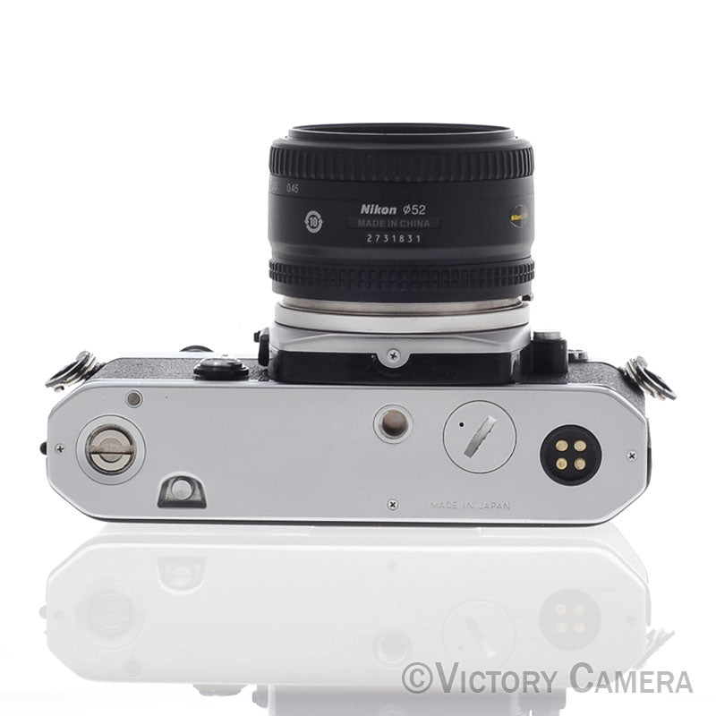 Nikon FE Chrome 35mm Film Camera 50mm F1.8 Lens [EXC-]