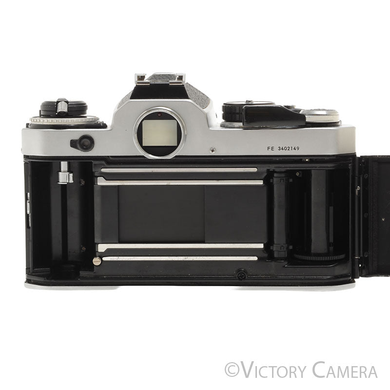 Nikon FE Chrome 35mm Film Camera with Takumar 28-85mm Macro lens. [EXC-] - Victory Camera