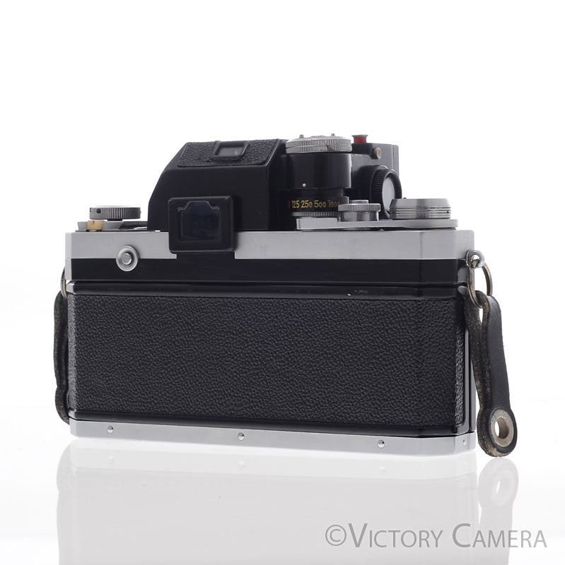 Nikon F Chrome 35mm SLR Camera w/ 50mm f2 Lens, Prism Finder [EXC-] - Victory Camera