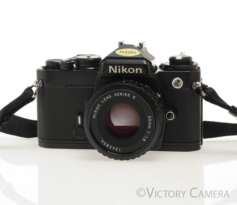 Nikon FE Black 35mm Film Camera 50mm F1.8 Lens [EXC+] - Victory Camera