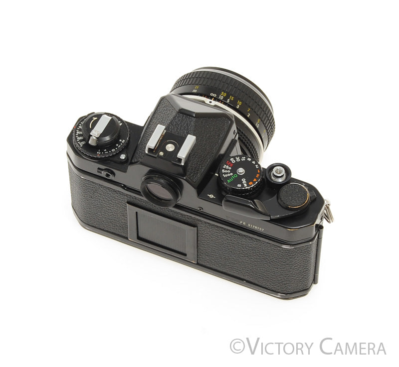 Nikon FE Black 35mm Film SLR Camera 50mm f2 Lens [EXC] - Victory Camera