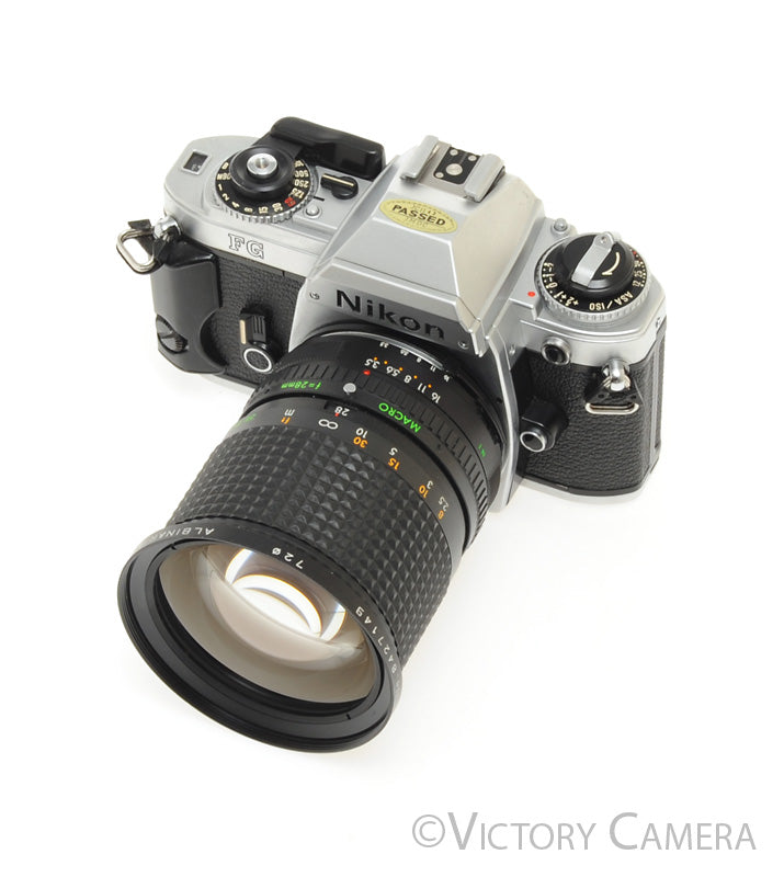Nikon FG Chrome 35mm Film Camera w/ 28-80mm Zoom Lens [EXC+] - Victory Camera