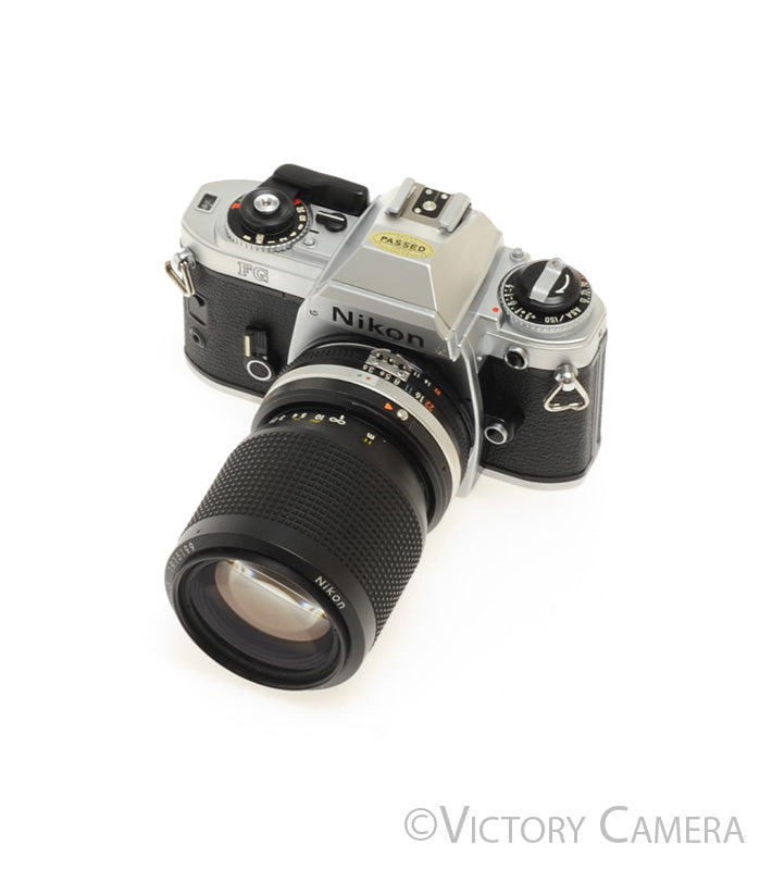 Nikon FG Chrome Camera w/ 35-105mm Zoom Lens [EXC]