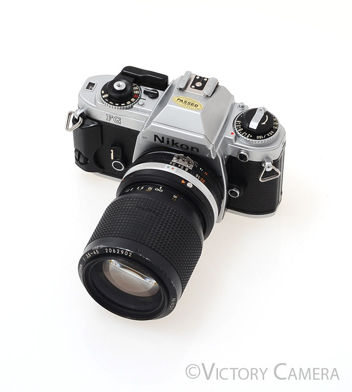 Nikon FG Chrome Camera w/ 35-105mm Zoom Lens [EXC-]