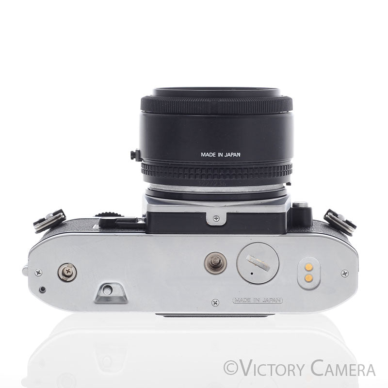 Nikon FG-20 FG20 35mm Camera w/ 50mm f1.8 Prime Lens -New Seals- [EXC]