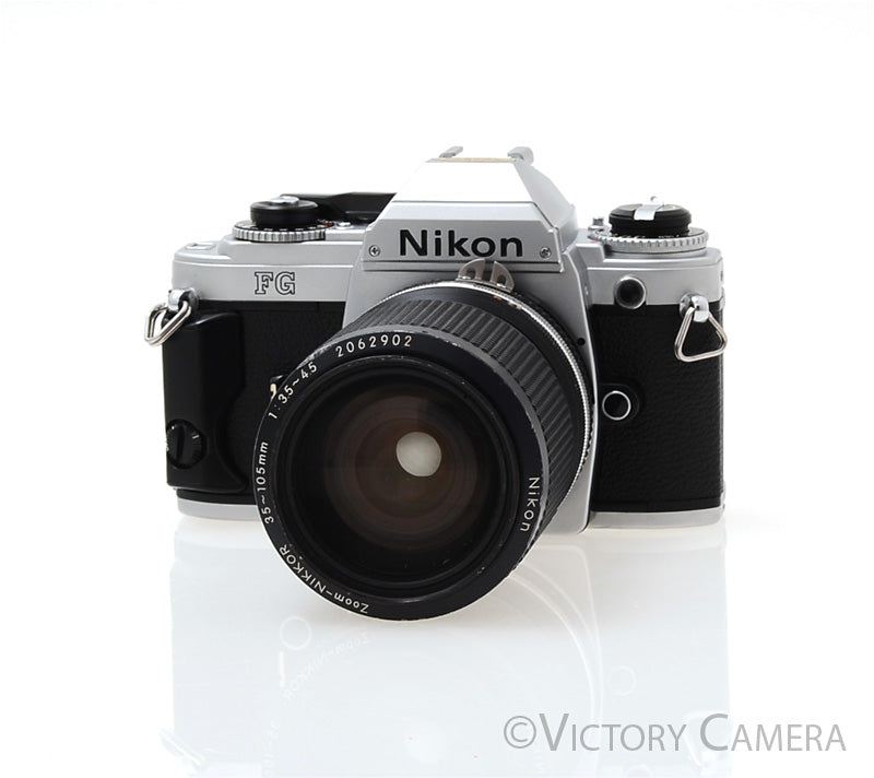 Nikon FG Chrome Camera w/ 35-105mm Zoom Lens [EXC-]
