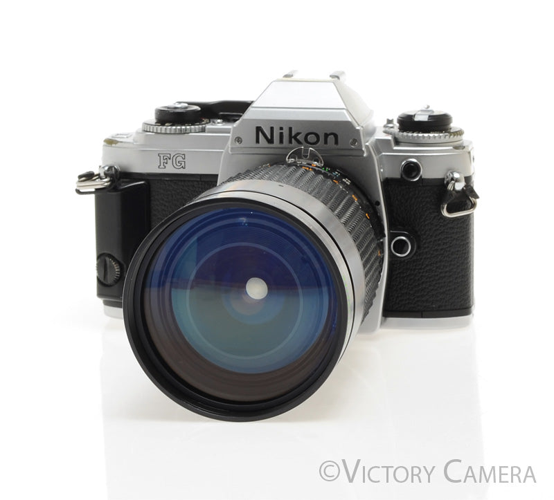 Nikon FG Chrome 35mm Film Camera w/ 28-200mm Zoom Lens  [EXC] - Victory Camera