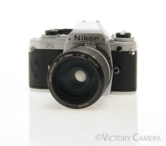 Nikon FG Chrome Camera w/ 43-86mm Zoom Lens -New Seals- [EXC]
