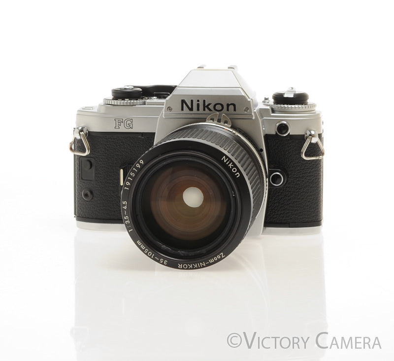 Nikon FG Chrome Camera w/ 35-105mm Zoom Lens [EXC] - Victory Camera