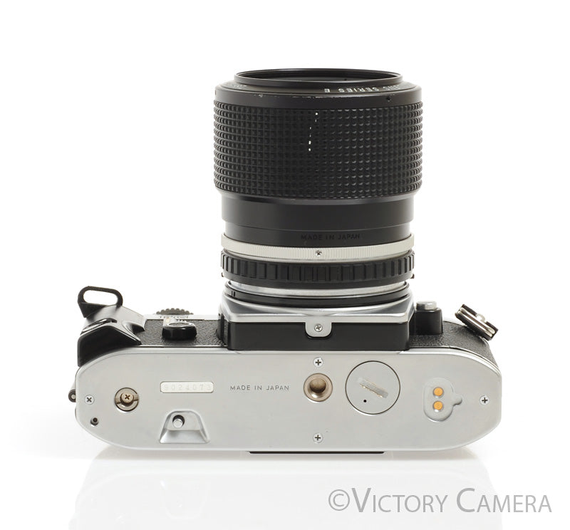 Nikon FG Chrome 35mm Film Camera w/ Nikkor 36-72mm Lens -New Seals- [EXC] - Victory Camera