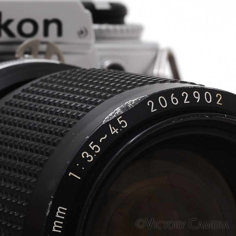 Nikon FG Chrome Camera w/ 35-105mm Zoom Lens [EXC-]