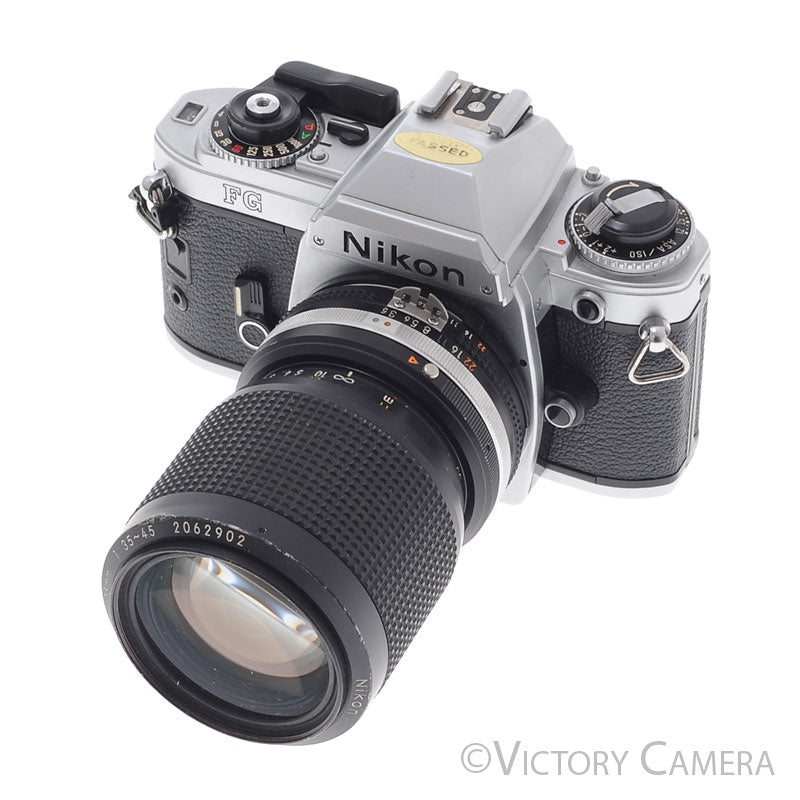 Nikon FG Chrome Camera w/ 35-105mm Zoom Lens [EXC-] - Victory Camera