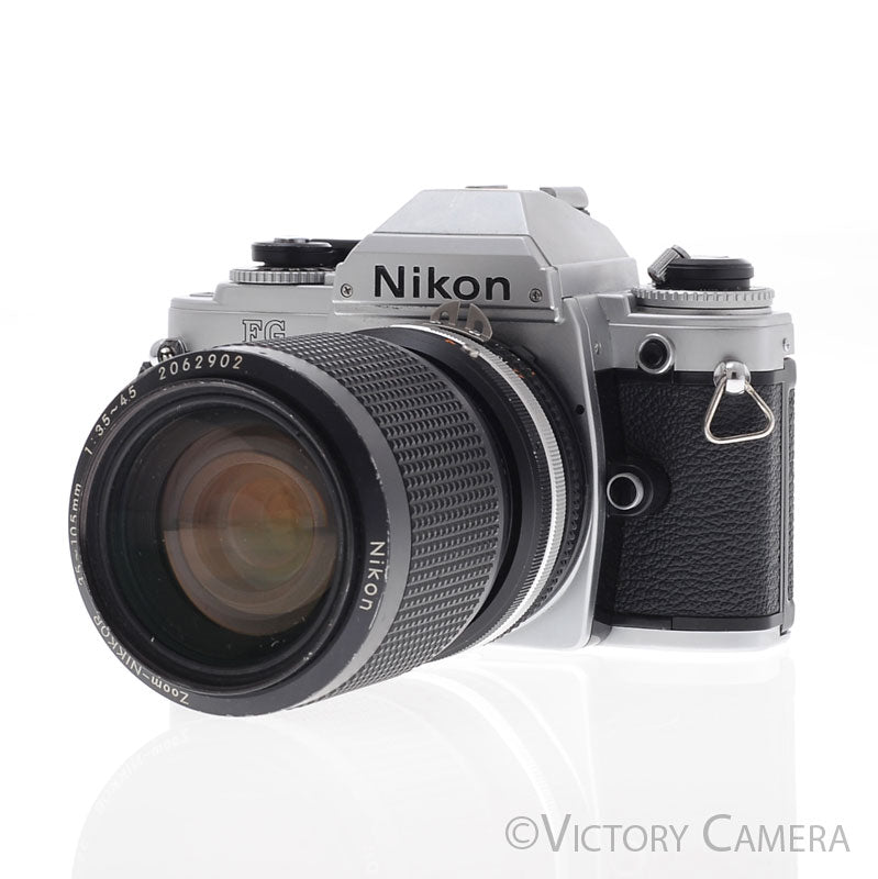 Nikon FG Chrome Camera w/ 35-105mm Zoom Lens [EXC-] - Victory Camera