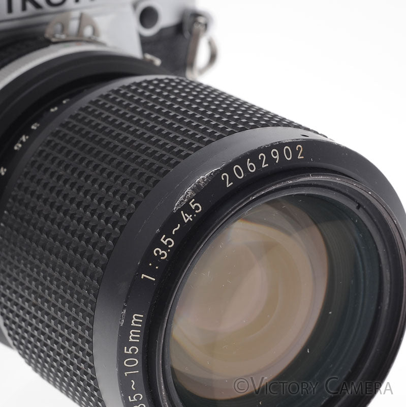 Nikon FG Chrome Camera w/ 35-105mm Zoom Lens [EXC-] - Victory Camera