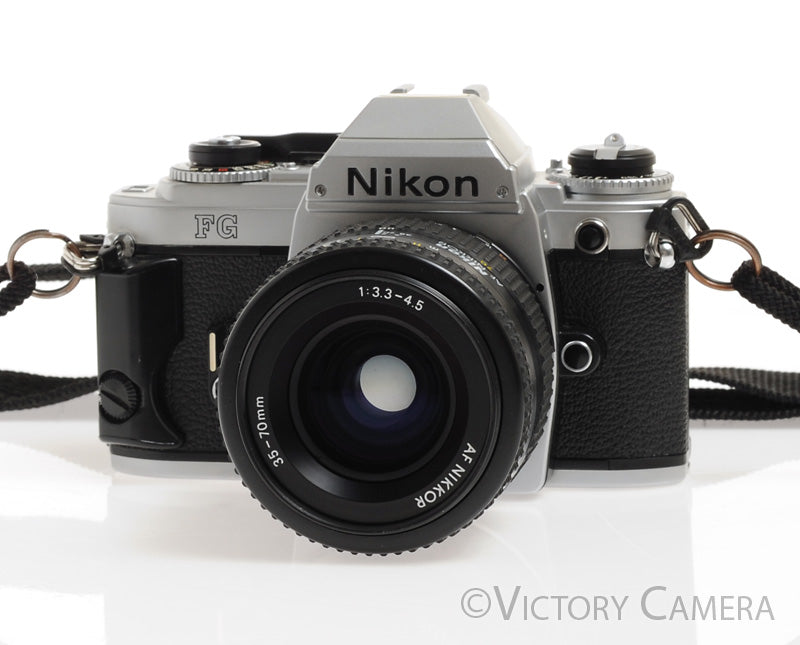 Nikon FG 35mm Camera with Nikkor 35-70mm Zoom Lens -Clean, New Seals