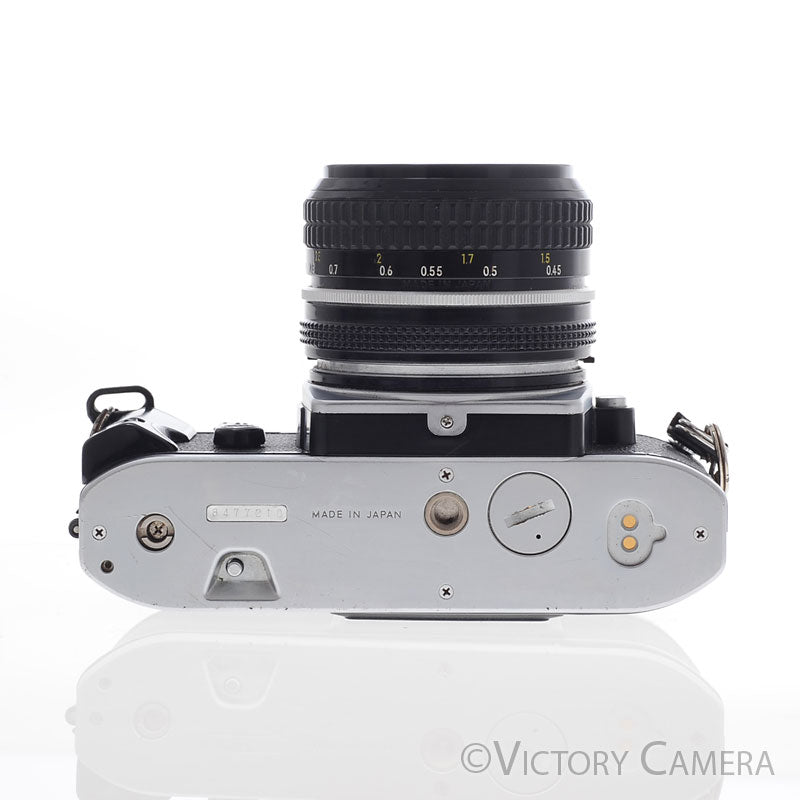 Nikon FG Chrome Camera w/ 50mm f2 Lens -New Seals- [EXC] - Victory Camera