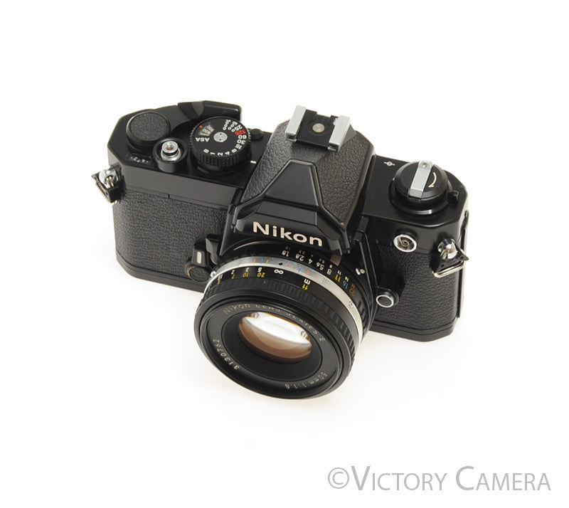Nikon FM Black 35mm Film Camera w/ 50mm f1.8 AI-s Lens [EXC+] - Victory Camera