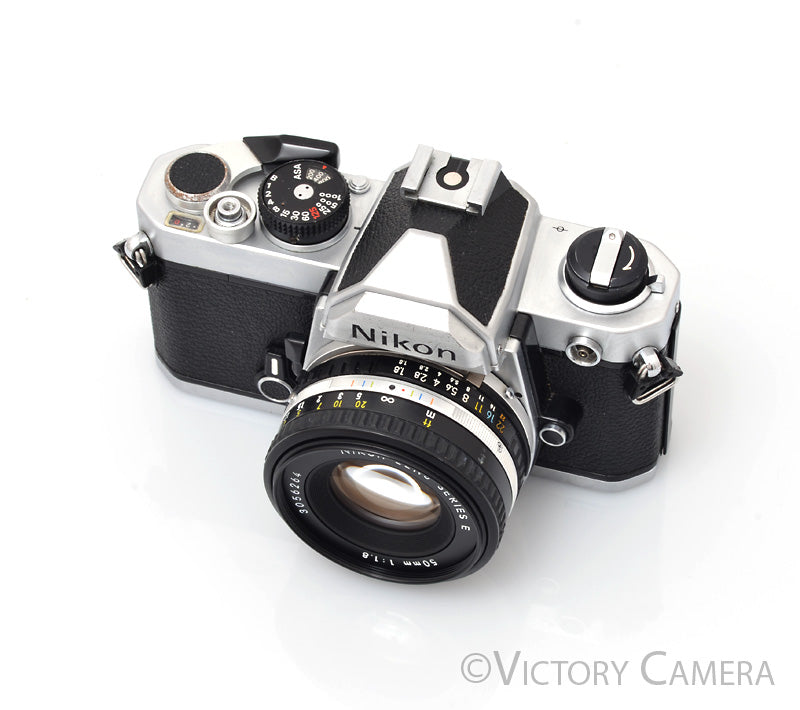 Nikon FM Black 35mm Film Camera w/ 50mm f1.8 AI-s Lens [EXC]