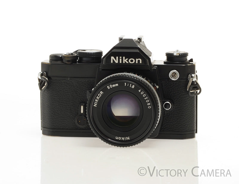 Nikon FM Black 35mm Film Camera w/ 50mm f1.8 AI-s Lens [EXC+] - Victory Camera
