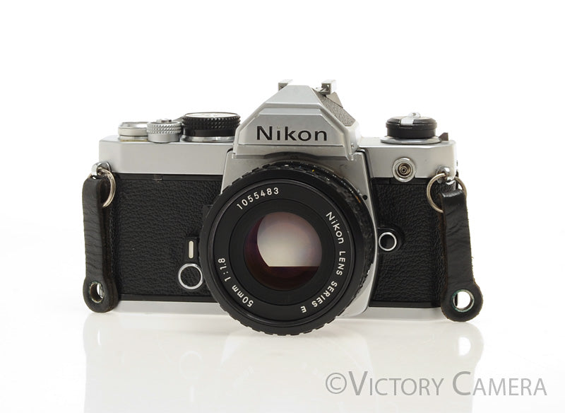 Nikon FM Chrome 35mm Film Camera w/ 50mm f1.8 AI-s Lens [EXC] - Victory Camera