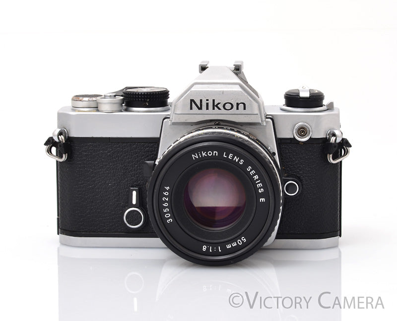 Nikon FM Black 35mm Film Camera w/ 50mm f1.8 AI-s Lens [EXC]