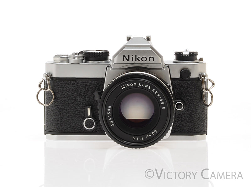 Nikon FM Chrome 35mm Film Camera w/ 50mm f1.8 AI-s Lens [EXC-] - Victory Camera