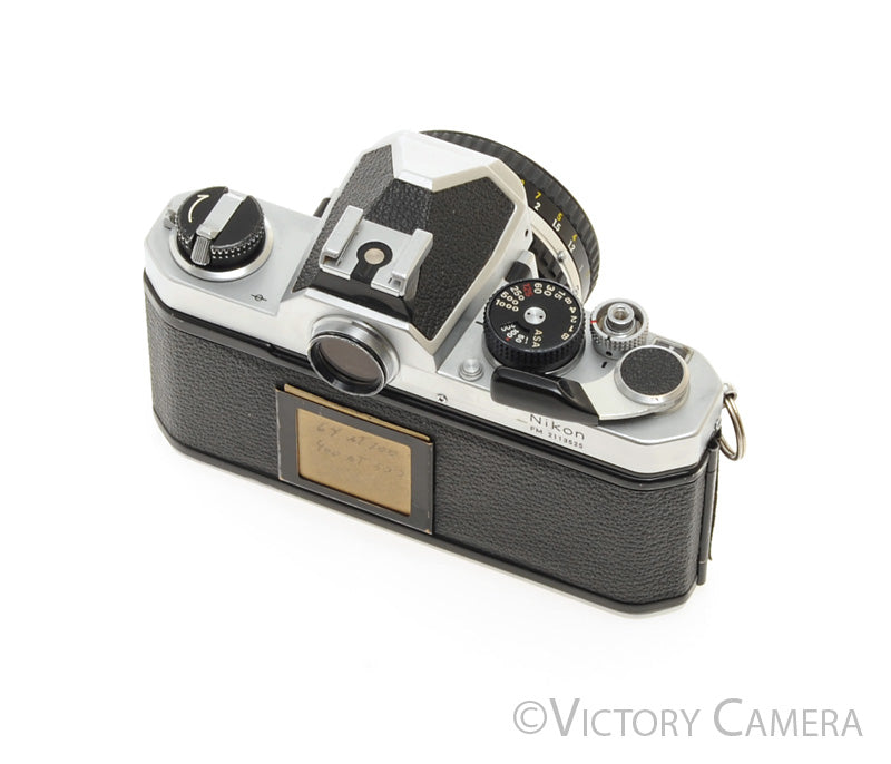 Nikon FM Chrome 35mm Film Camera w/ 50mm f1.8 AI-s Lens -New Seals- [EXC] - Victory Camera