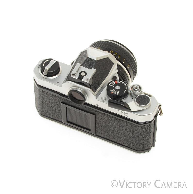 Nikon FM Chrome 35mm Film Camera w/ 50mm f2 AI Lens -New Seals- [EXC+] - Victory Camera