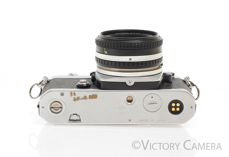 Nikon FM Chrome 35mm Film Camera w/ 50mm f1.8 AI-s Lens [EXC-] - Victory Camera