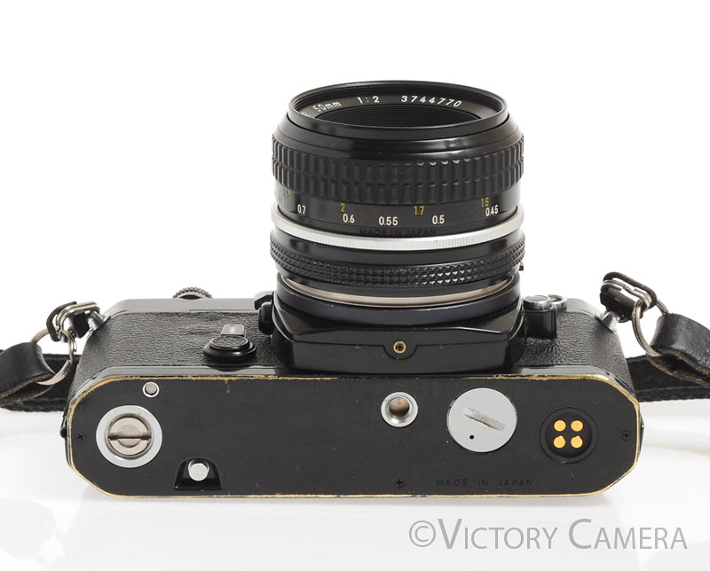 Nikon FM Black 35mm Film Camera w/ 50mm f2 AI Lens -New Seals-