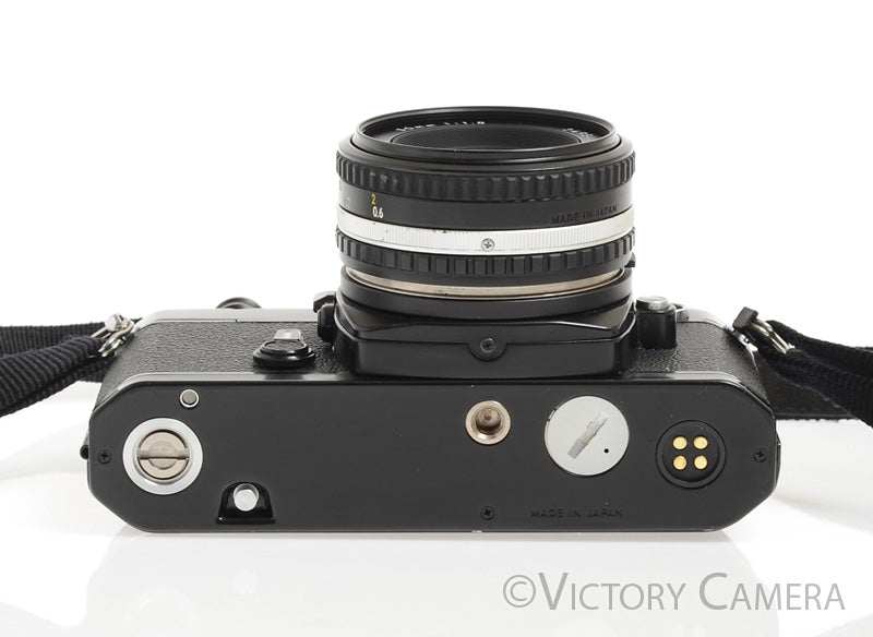 Nikon FM Black 35mm Film Camera w/ 50mm f1.8 AI-S Lens -Clean, New Seals-