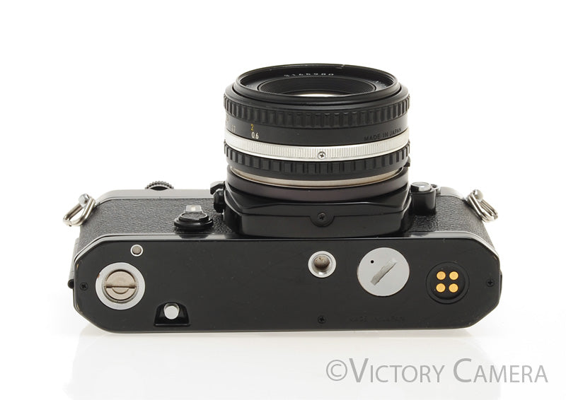 Nikon FM Black 35mm Film Camera w/ 50mm f1.8 AI-s Lens -New Seals- [EXC]