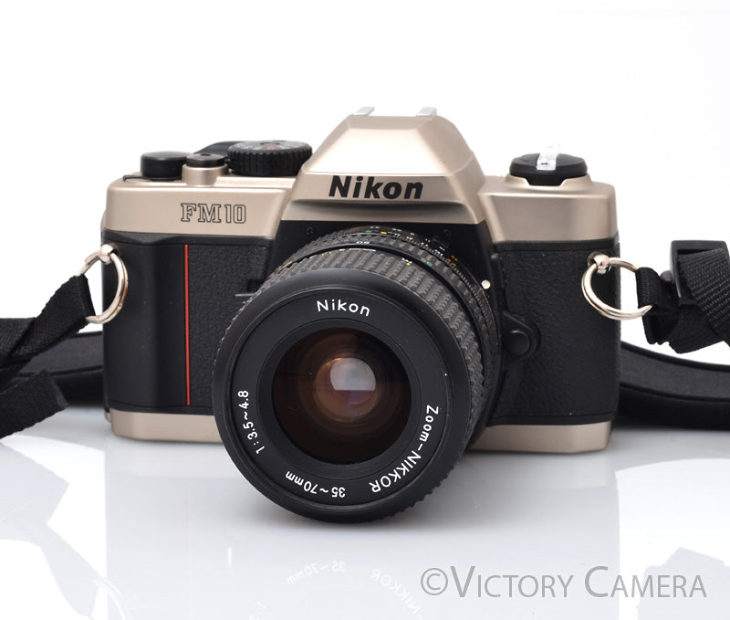Nikon FM10 FM-10 35mm SLR Film Camera with 35-70mm Zoom Lens [EXC]