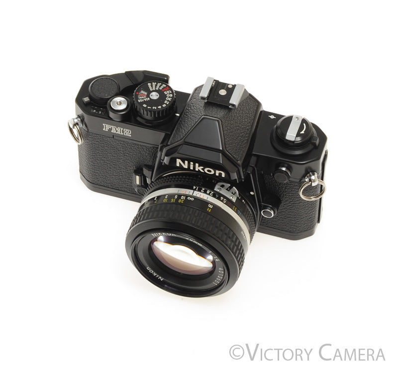 Nikon newFM2 ブラック/ 50mm f1.4 Nikon FM2-N FM2N Black Camera Body w/ 50mm f1.4 AI Lens [EXC+]