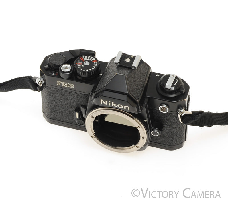 Nikon FM2 35mm Black Film SLR Body Only -Dent- [EXC-] - Victory Camera